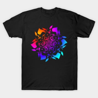 Colorful Mandala flowers pattern T-Shirt